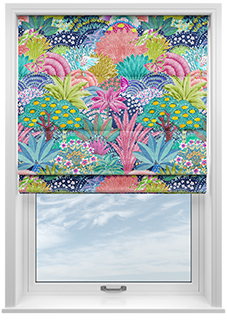 Kolkata Velvet, Rainbow - Motorised Roman Blind